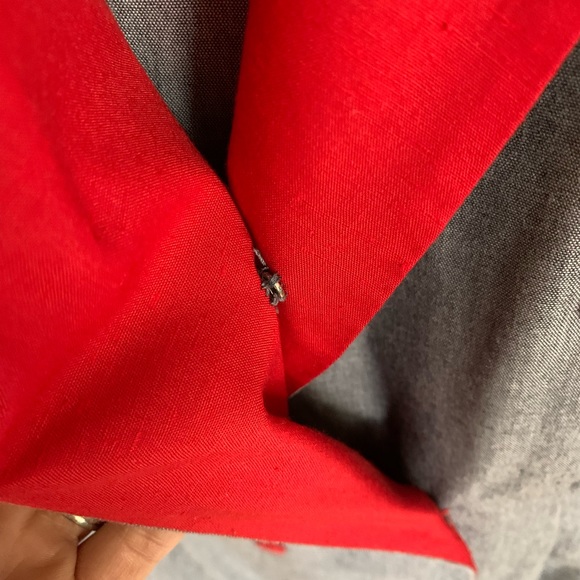 Vintage grey and red dress - Picture 6 of 9